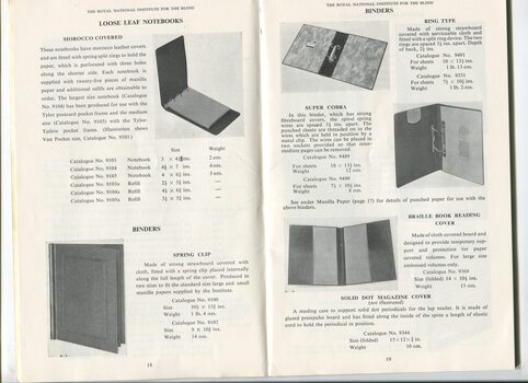 Descriptions and images of items for sale