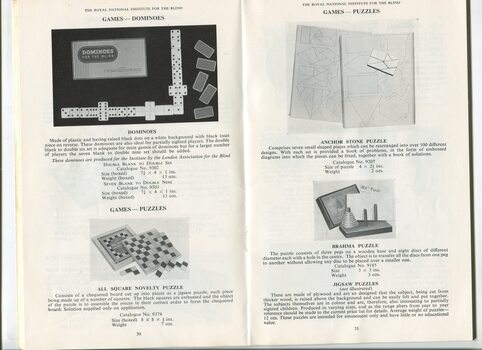 Descriptions and images of items for sale