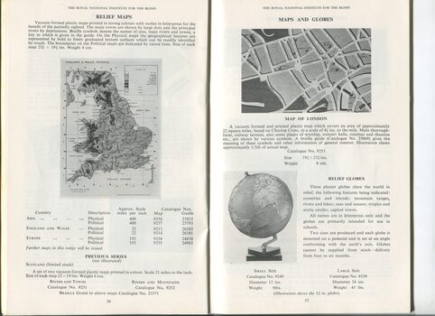 Descriptions and images of items for sale