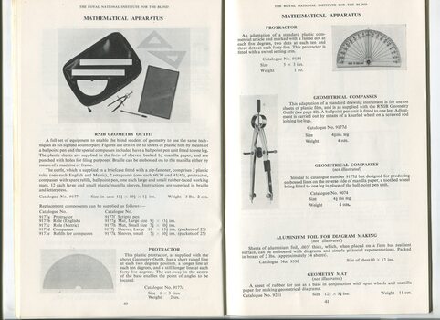 Descriptions and images of items for sale