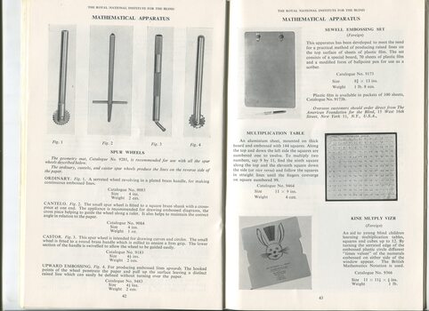 Descriptions and images of items for sale