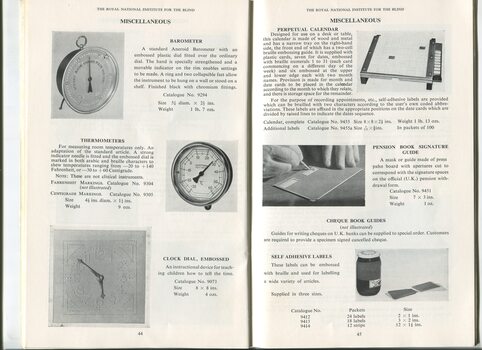 Descriptions and images of items for sale