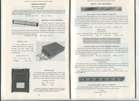 Descriptions and images of items for sale
