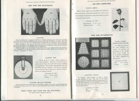 Descriptions and images of items for sale