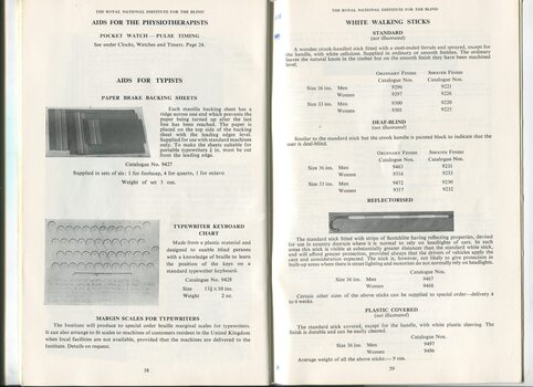 Descriptions and images of items for sale