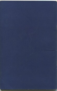 Dark blue cover at back 