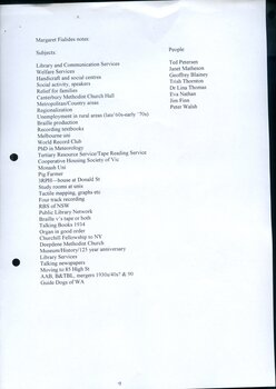 Transcript of interview with Margaret Fialides