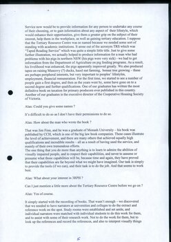 Transcript of interview with Margaret Fialides