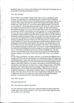 Transcript of interview with Ted Petersen