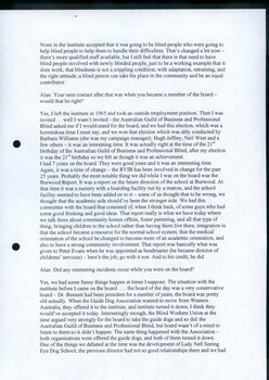Transcription of audio interview with David Blyth