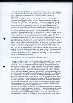 Transcription of audio interview with David Blyth
