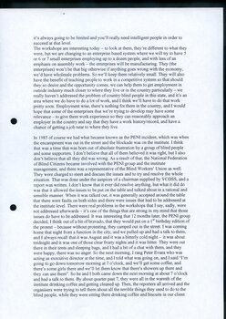 Transcription of audio interview with David Blyth