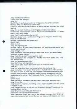 Transcript of Judith Buckrich interviewing David Blyth