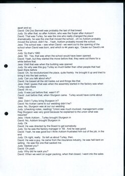 Transcript of Judith Buckrich interviewing David Blyth