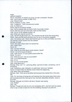 Transcript of Judith Buckrich interviewing David Blyth