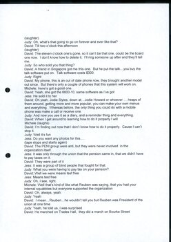 Transcript of Judith Buckrich interviewing David Blyth