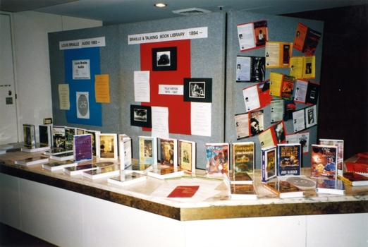 Display at Arts Centre outside hall