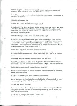 Transcription of audio interview with Kevin Poole