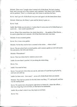 Transcription of audio interview with Kevin Poole
