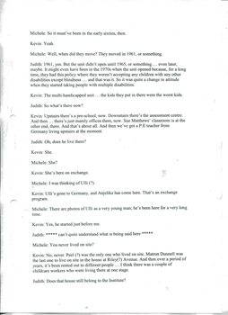 Transcription of audio interview with Kevin Poole