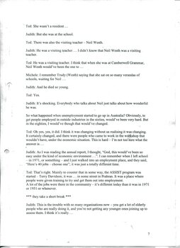 Transcript of interview with Ted Petersen