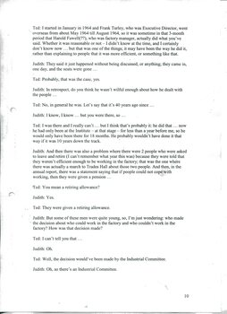 Transcript of interview with Ted Petersen