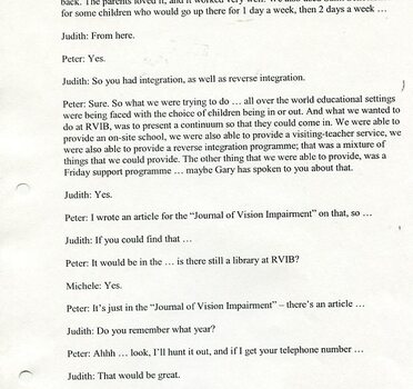 Transcript of interview of Peter Cronin by Judith Buckrich