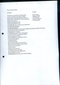 Transcript of interview with educator Peter Cronin