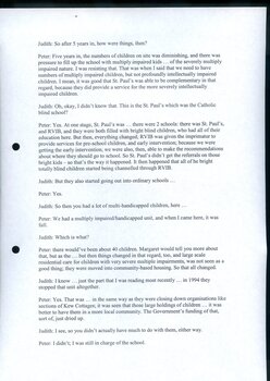 Transcript of interview with educator Peter Cronin