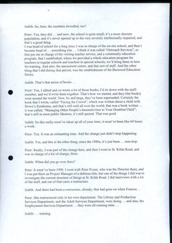 Transcript of interview with educator Peter Cronin