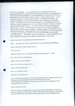 Transcript of interview with educator Peter Cronin