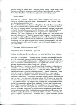 Transcription of audio interview with Barry Palmer