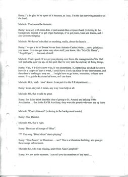 Transcription of audio interview with Barry Palmer