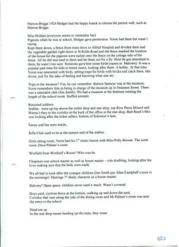 Outline of interview with Norm Rees