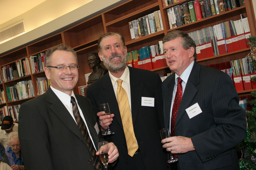 Tony Shepherd, Graeme Innes, Greg McKibbin at the launch