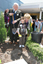 Reuben Ryan, Jarryd Clifford and Jennifer Gibbons at the burying of the time capsule