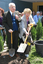 Reuben Ryan, Jarryd Clifford and Jennifer Gibbons at the burying of the time capsule