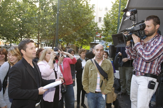 Carols launch: Channel 9 camera crew and Steve Jacobs