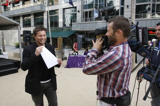 Steve Jacobs and Channel 9 camera crew