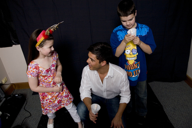 Kate and Nicholas Law with Anthony Callea