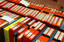 A trolley of cassette books in the Circulation room