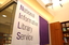 Purple and white National Information Library Service banner