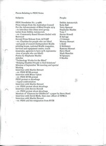 Subjects discussed in PENI recording