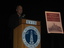 Deputy Melbourne Lord Mayor Gary Singer at the podium