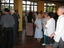 Audience enjoying nibbles at book launch