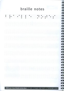 Braille notepaper consisting of six boxes in rectangle shape (like Braille)