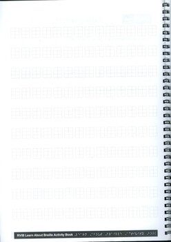 Braille notepaper consisting of six boxes in rectangle shape (like Braille)