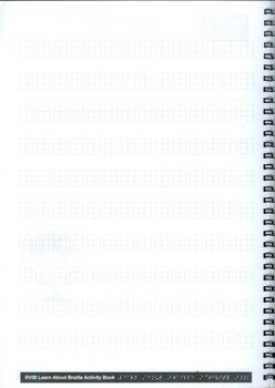 Braille notepaper consisting of six boxes in rectangle shape (like Braille)
