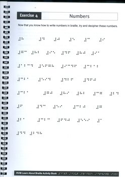 Writing numbers in Braille exercise