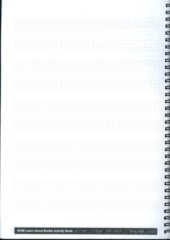 Braille notepaper consisting of six boxes in rectangle shape (like Braille)